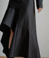 Asymmetric Flare Hem Skirt